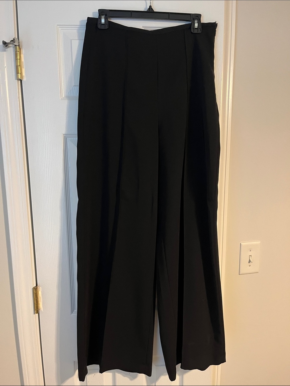 Mango Wide-Leg Black High Waisted Women's Dress Pants